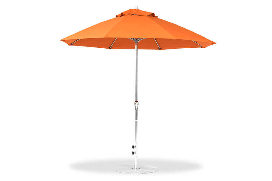 Frankford Monterey Fiberglass Market Umbrella in bright orange