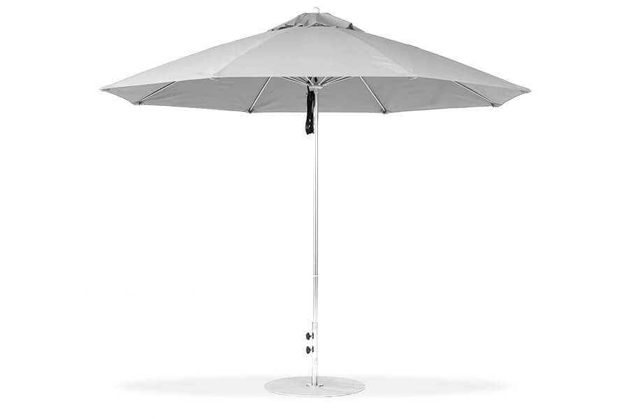 Frankford Monterey Fiberglass Market Umbrella with pulley in gray