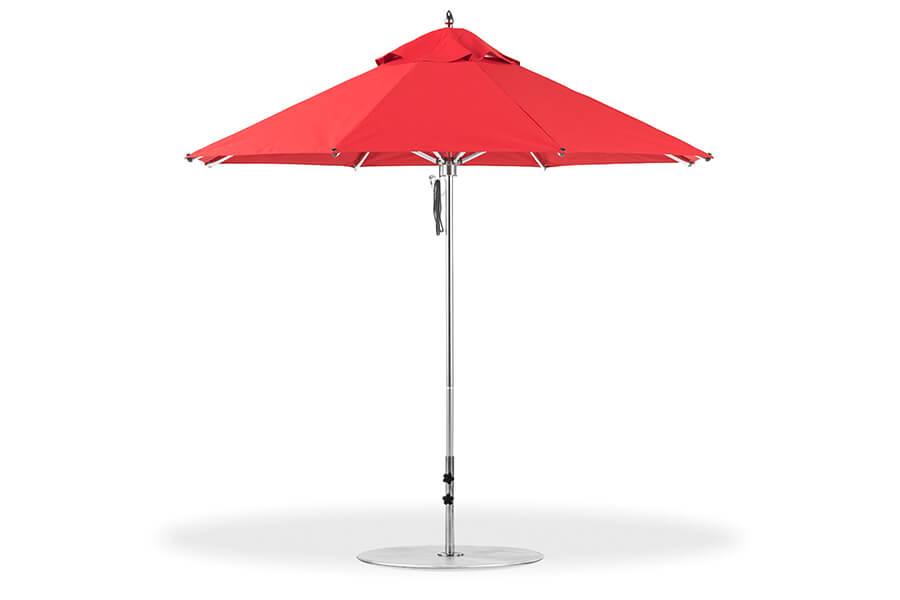 Frankford Greenwich Aluminum Market Umbrella in red