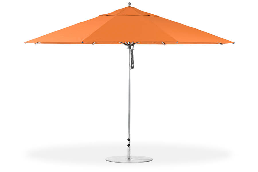 Frankford Monterey Giant Market Umbrella with orange fabric