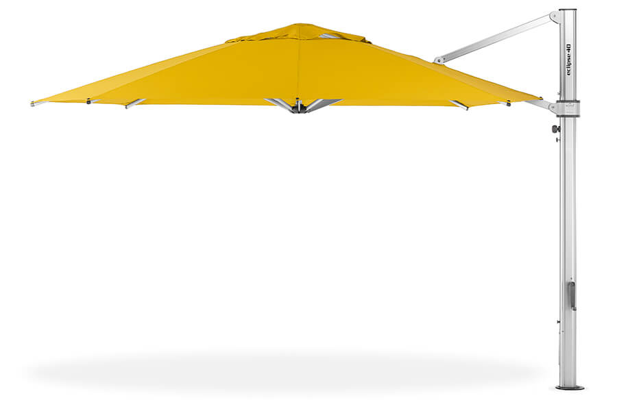 Frankford Eclipse Cantilever Umbrella with Yellow Fabric