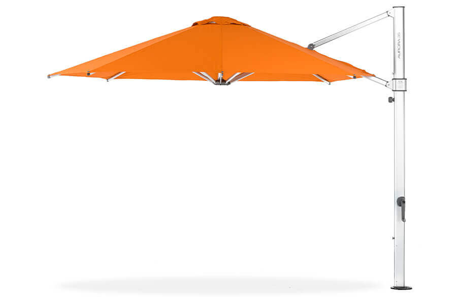 Frankford Aurora Cantilever Umbrella in bright orange