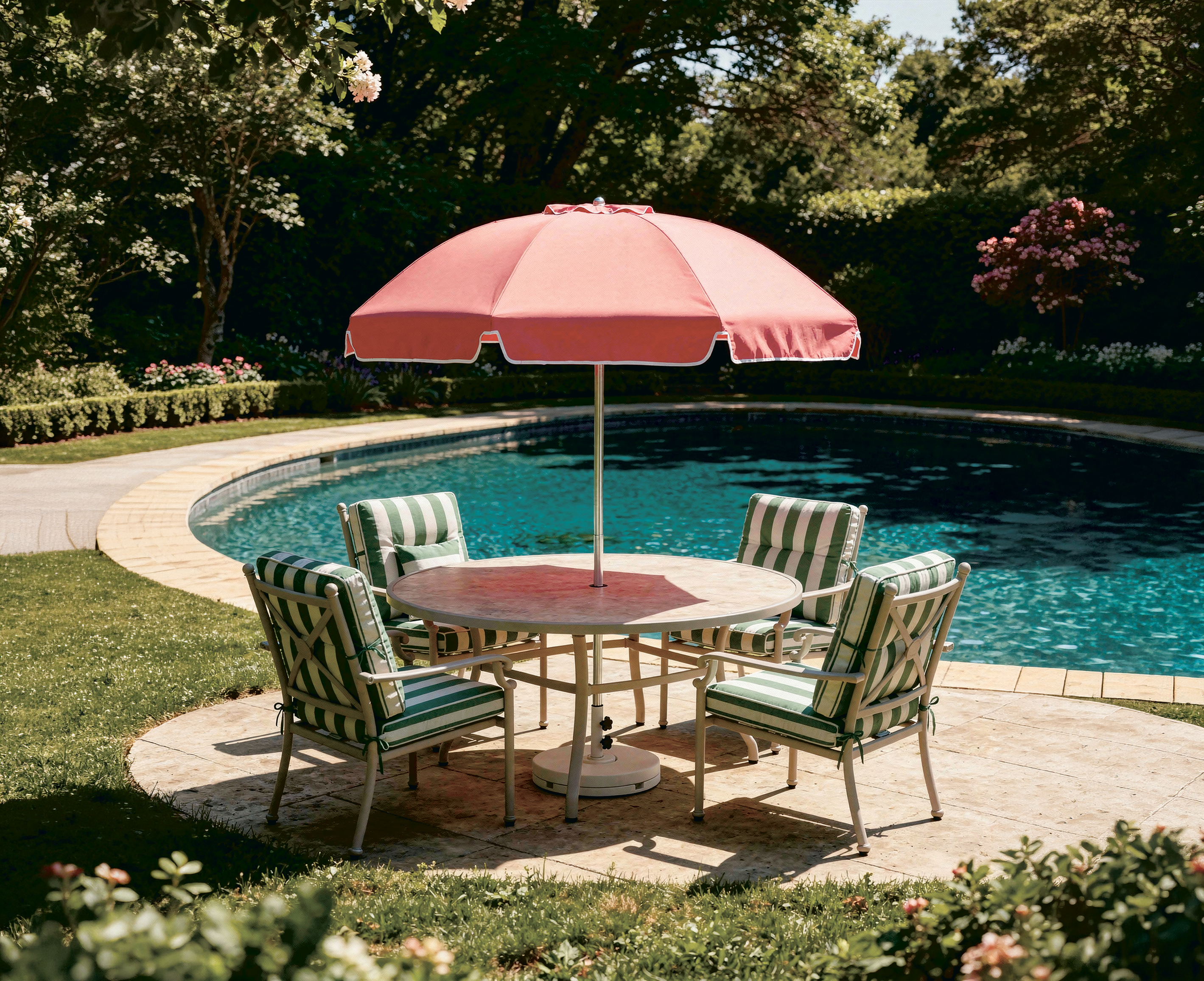 The Laurel Steel Patio Umbrella | Frankford Umbrellas
